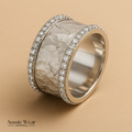 Polly Vintage Silvered Zirconia Ring