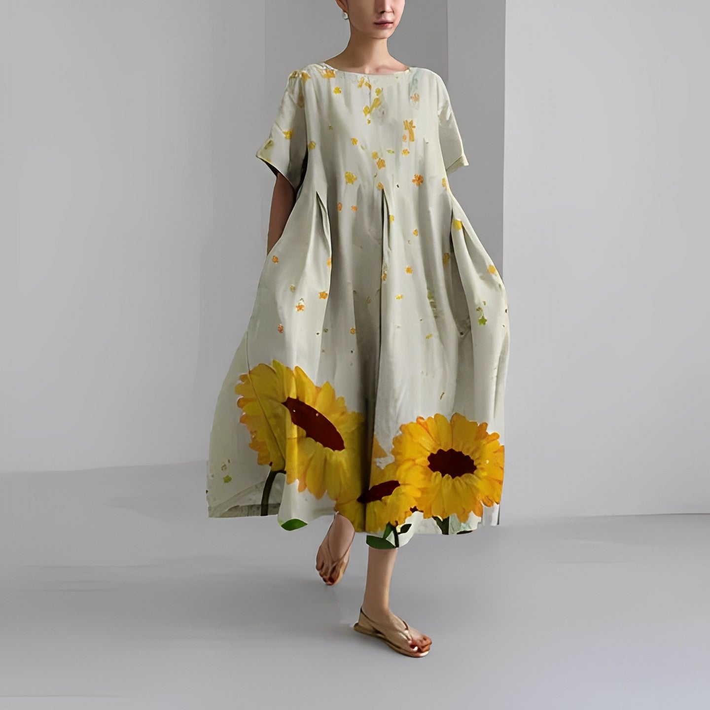 Selina Boho Floral Loose Dress — view 4