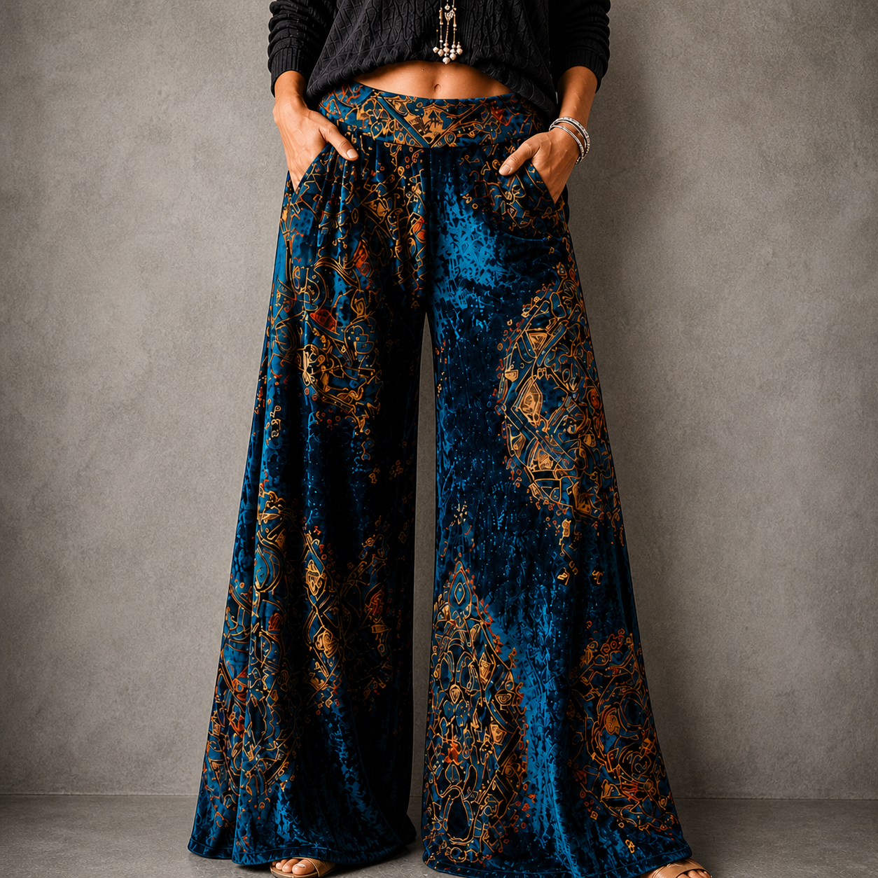 Lucy Boho Wide-Leg Pants