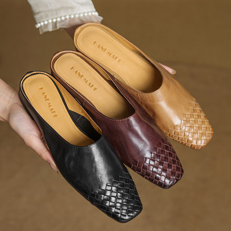 Mila Genuine Leather Mules