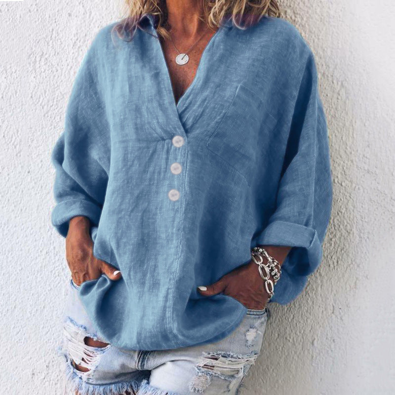 Belle Stylish Cotton - Linen Pullover