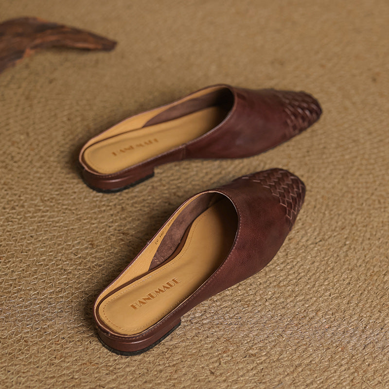 Mila Genuine Leather Mules