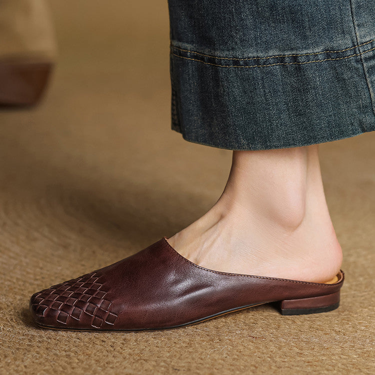 Mila Genuine Leather Mules