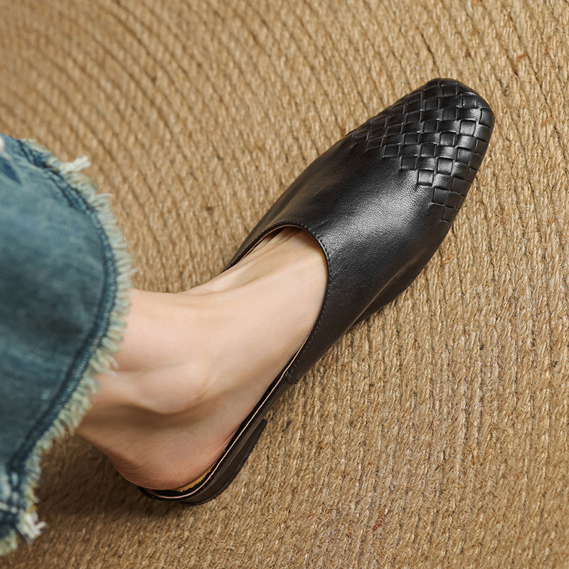 Mila Genuine Leather Mules