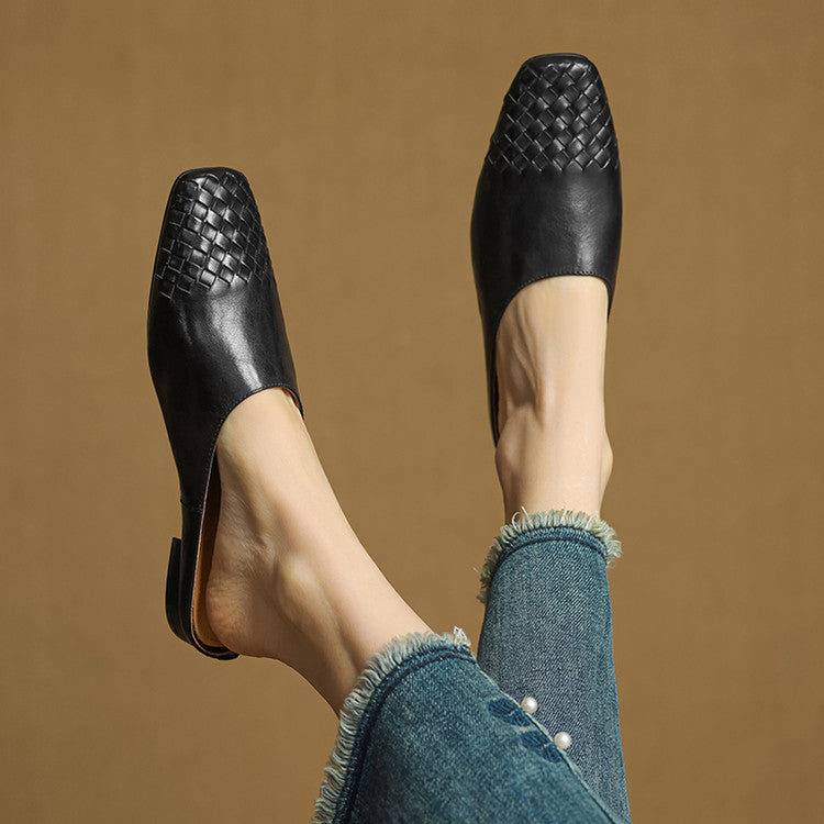 Mila Genuine Leather Mules