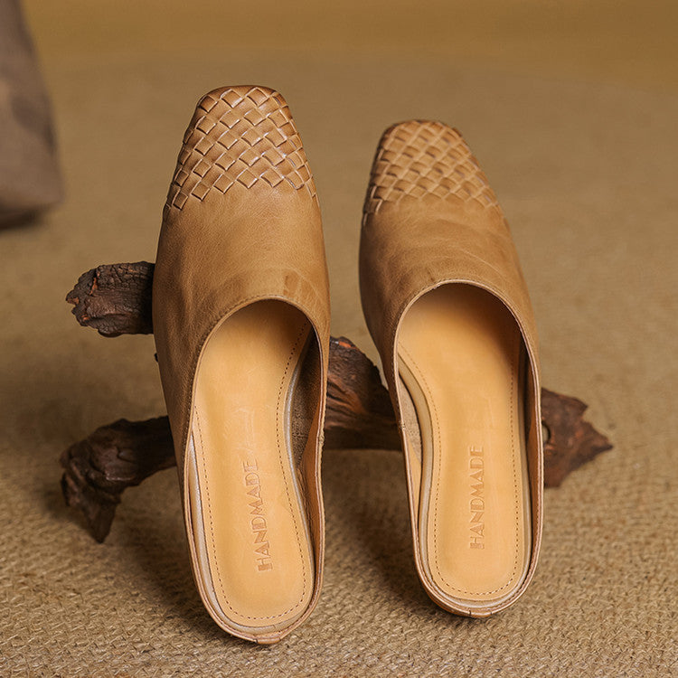 Mila Genuine Leather Mules