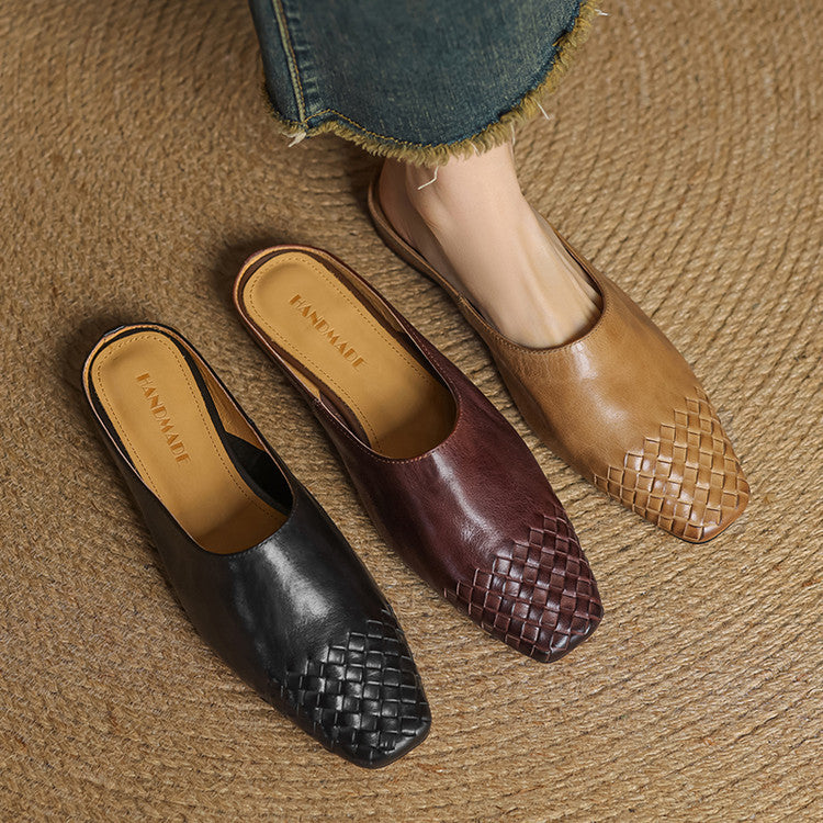 Mila Genuine Leather Mules