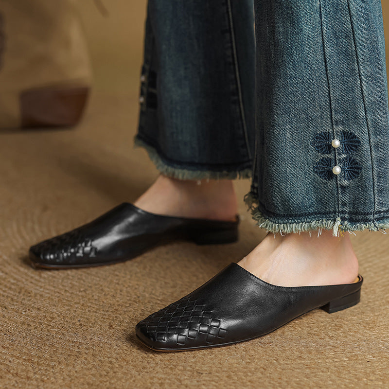 Mila Genuine Leather Mules