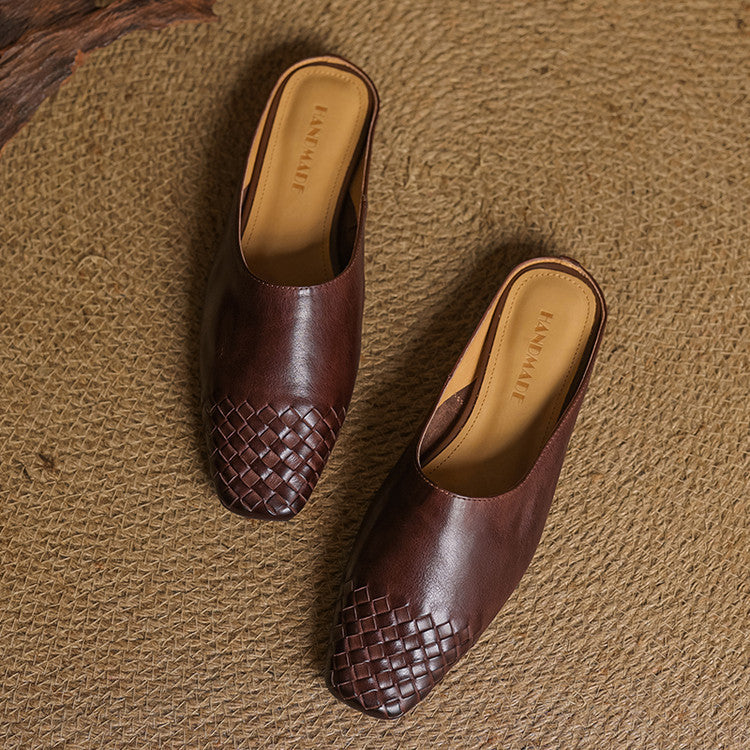 Mila Genuine Leather Mules
