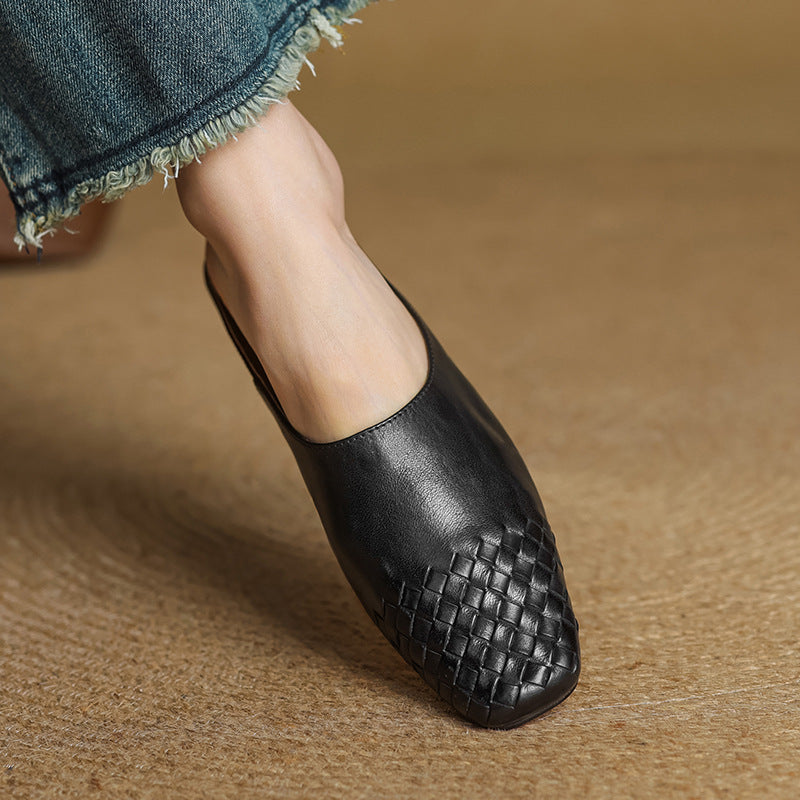 Mila Genuine Leather Mules