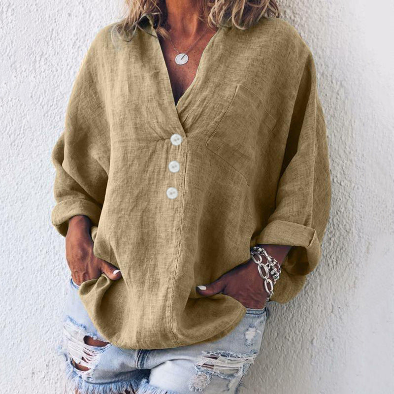 Belle Stylish Cotton - Linen Pullover