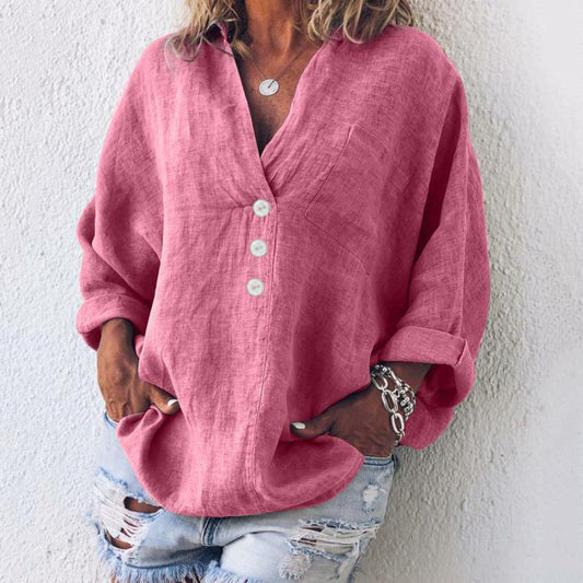 Belle Stylish Cotton - Linen Pullover