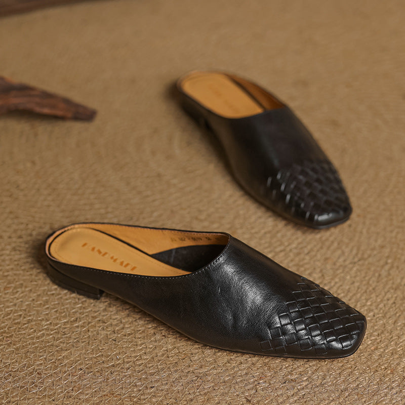 Mila Genuine Leather Mules