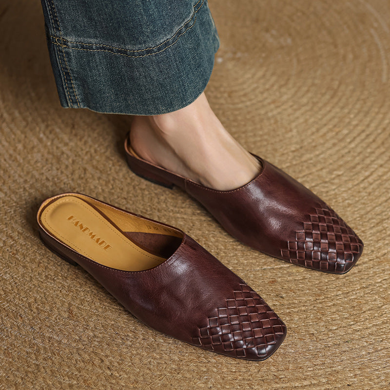 Mila Genuine Leather Mules