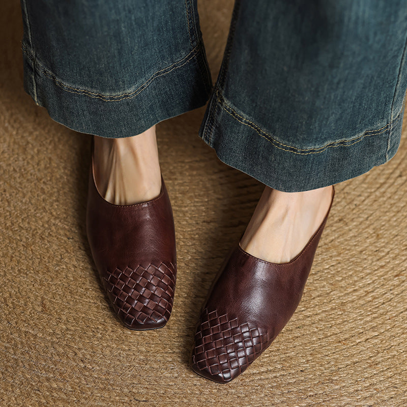 Mila Genuine Leather Mules