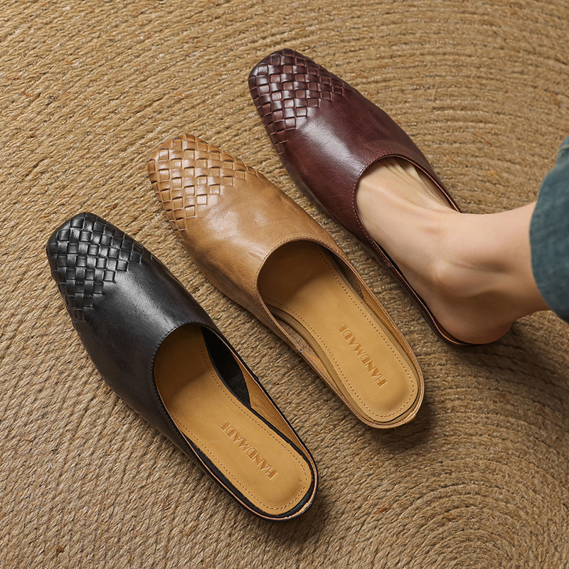 Mila Genuine Leather Mules