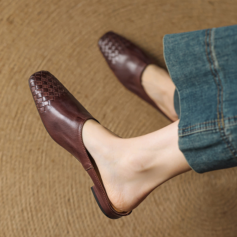 Mila Genuine Leather Mules