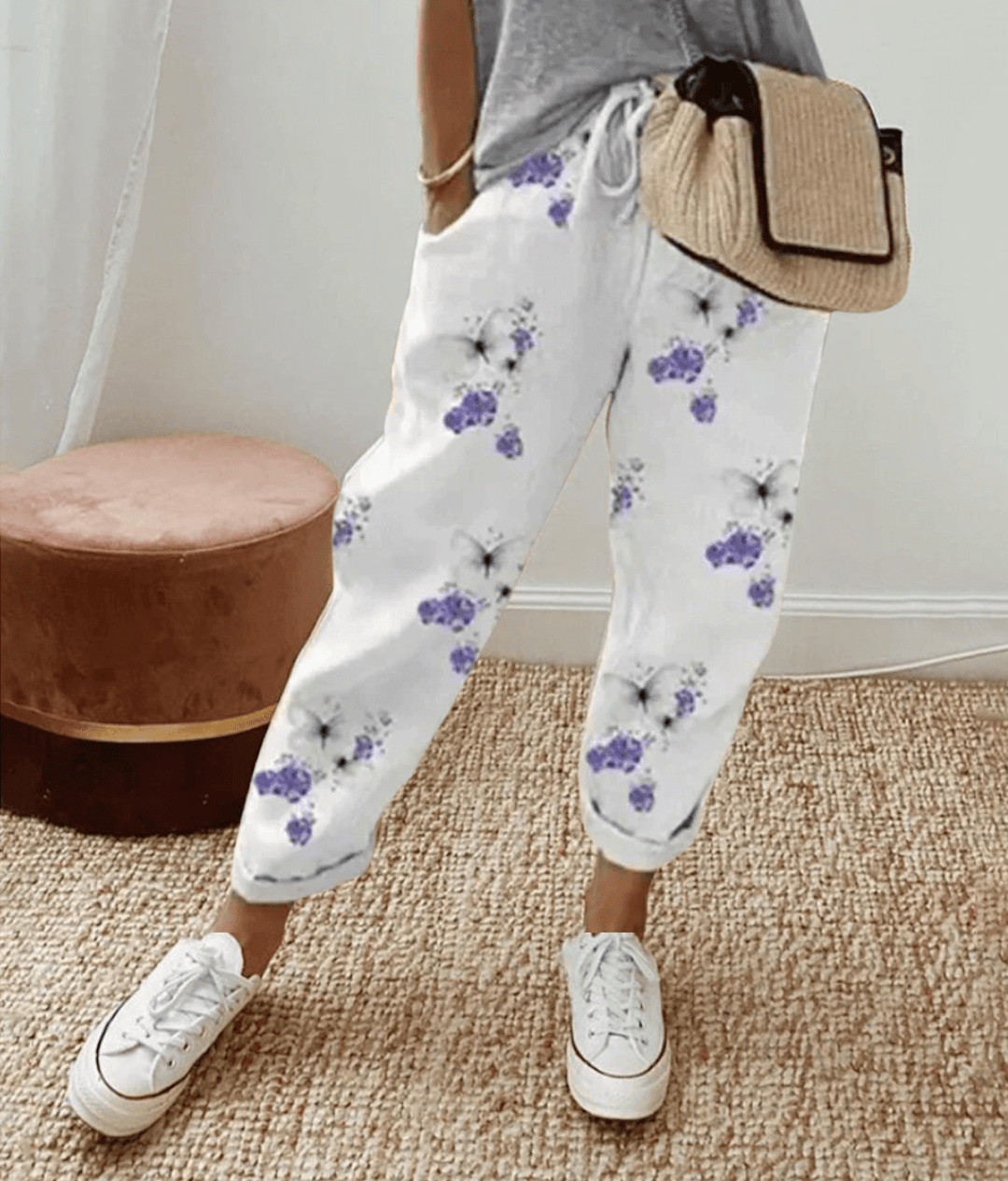 Ella Elegant cotton-linen pants