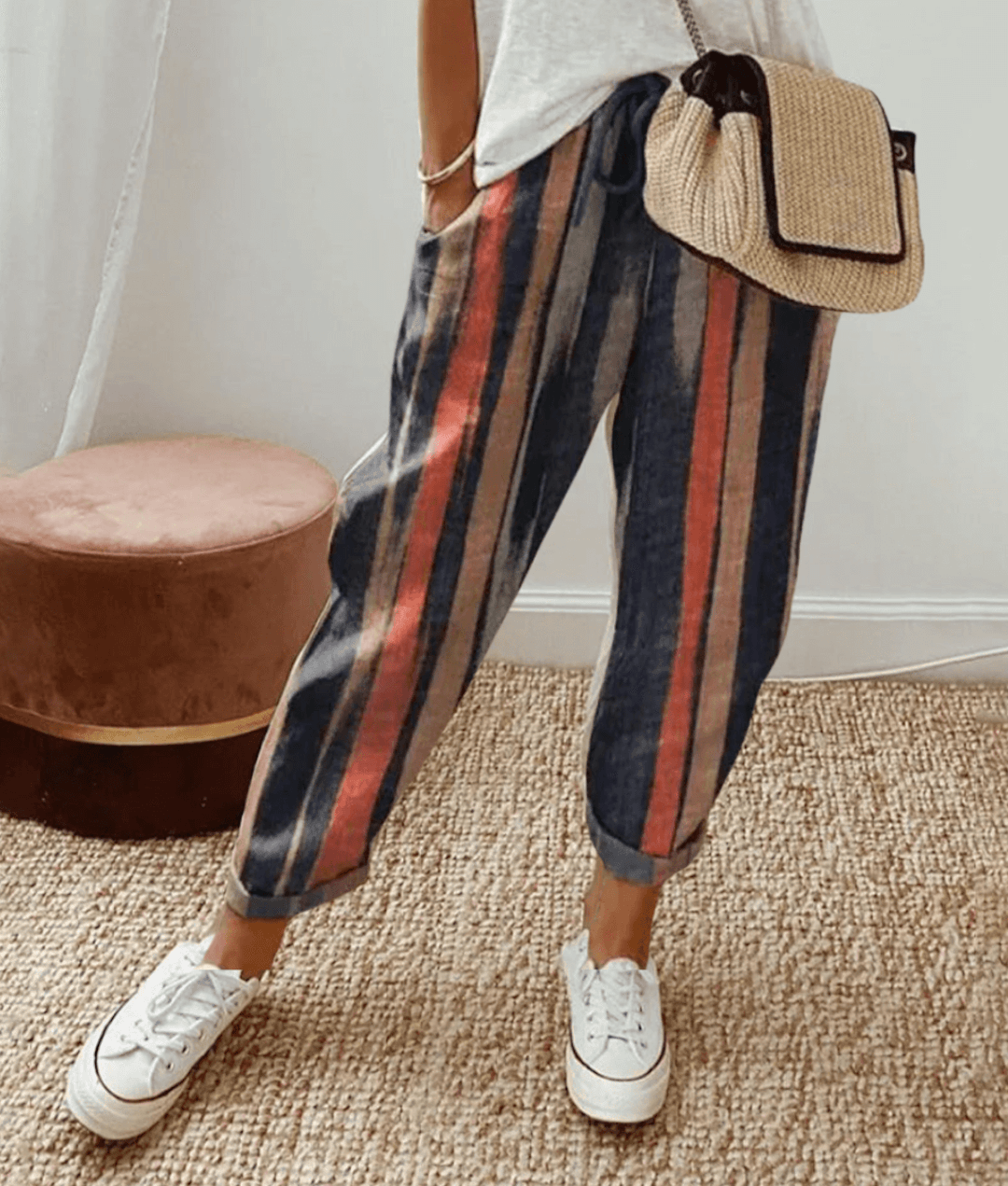 Ella Elegant cotton-linen pants