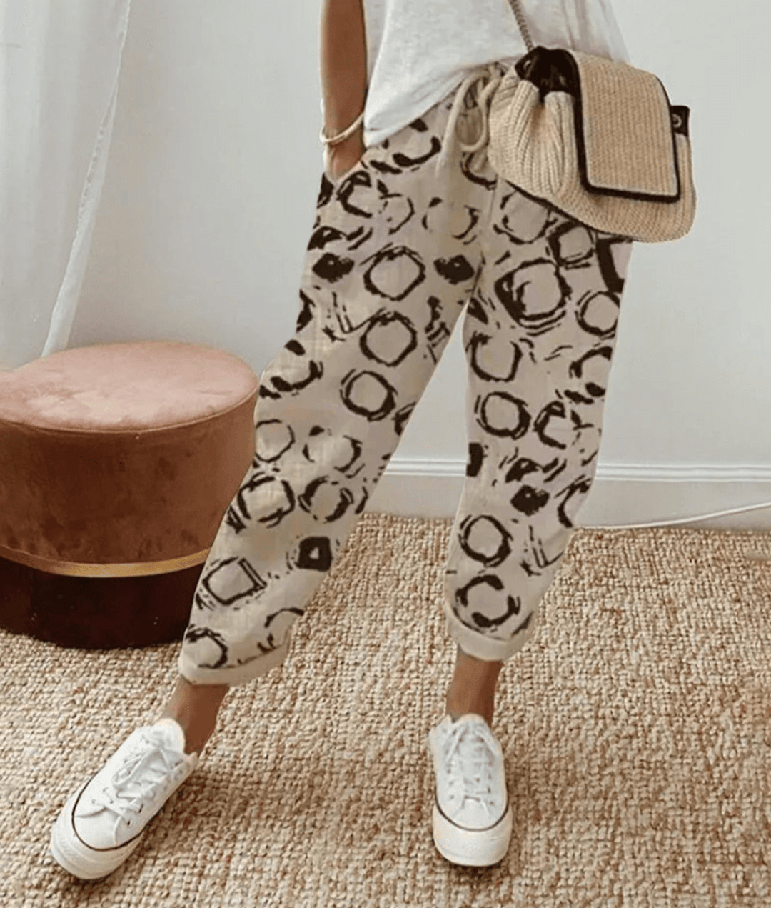 Ella Elegant cotton-linen pants