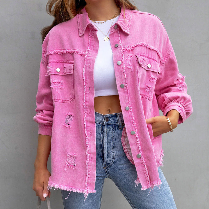 Chloe Ripped Denim Jacket
