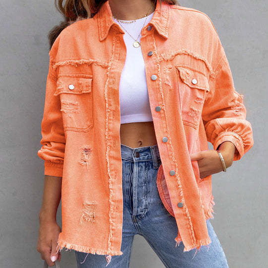 Chloe Ripped Denim Jacket