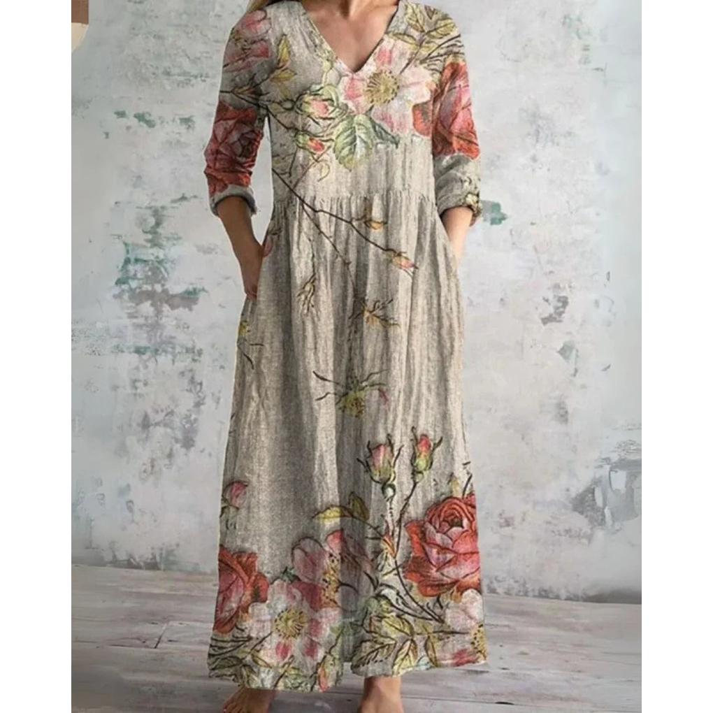 Emery Vintage Floral Maxi Dress