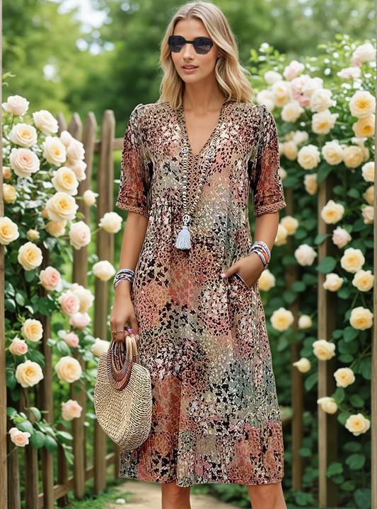 Magnolia Vibrant Midi Dress