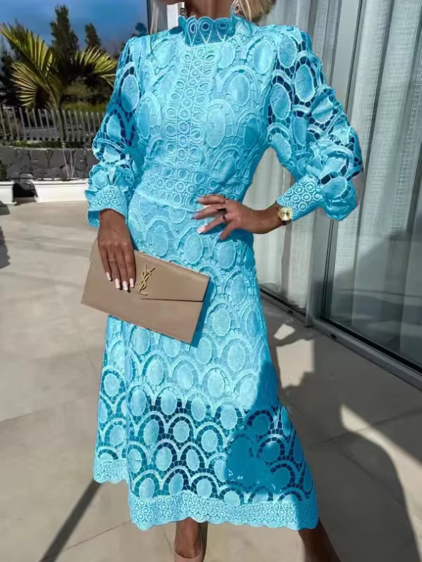 Kathryn Elegant Long Sleeve Maxi Dress