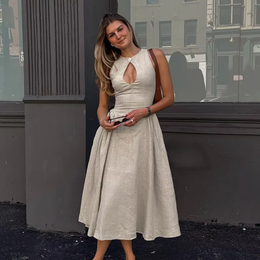 Giulia Linen Dress with 2 handy pockets