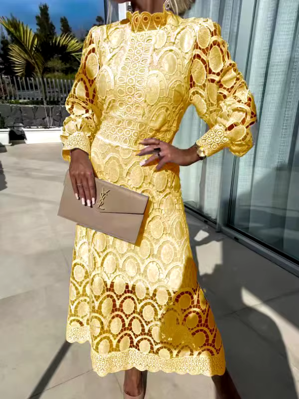 Kathryn Elegant Long Sleeve Maxi Dress