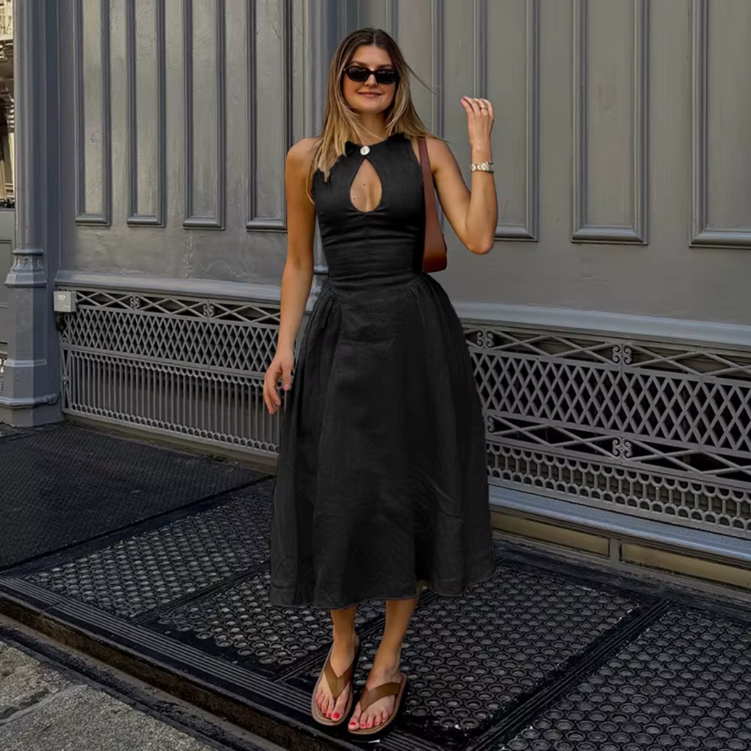 Giulia Linen Dress with 2 handy pockets