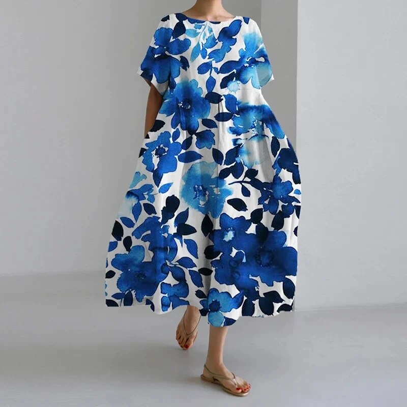Selina Boho Floral Loose Dress — view 11