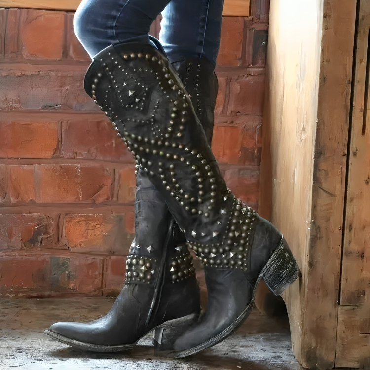 Monique Western Knee-High Boots