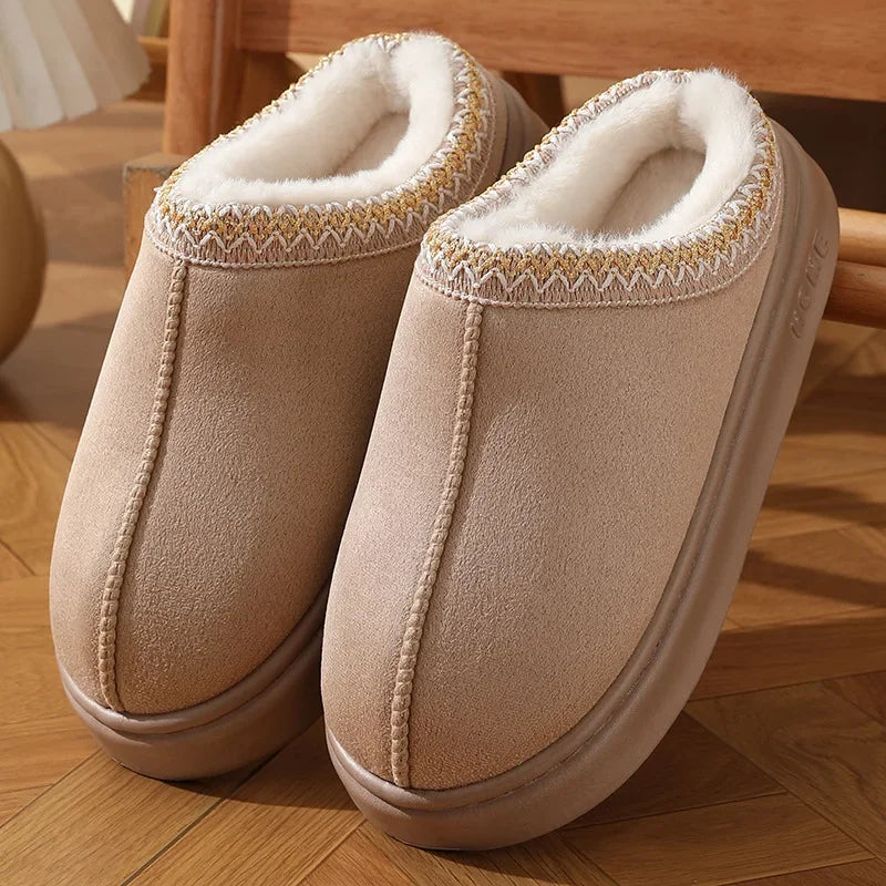 Layla Fluffy Platform Slippers