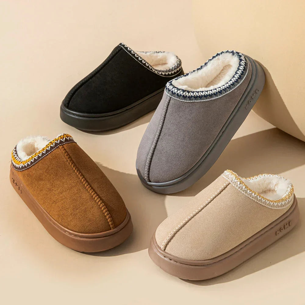 Layla Fluffy Platform Slippers