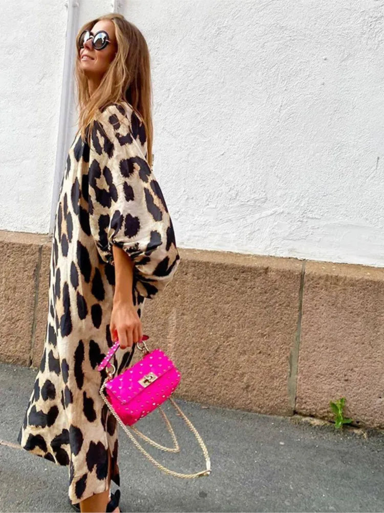 Milya Leopard Print Dress