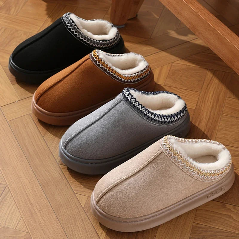 Layla Fluffy Platform Slippers