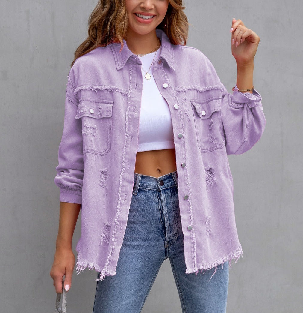 Chloe Ripped Denim Jacket