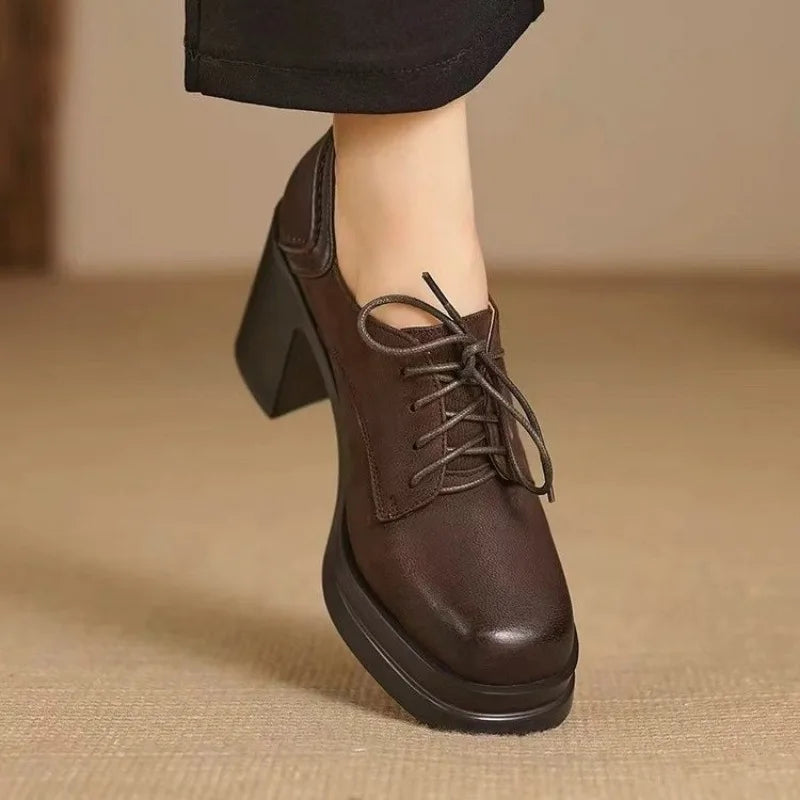 Cleo Classic Stylish Lace-Up Heels