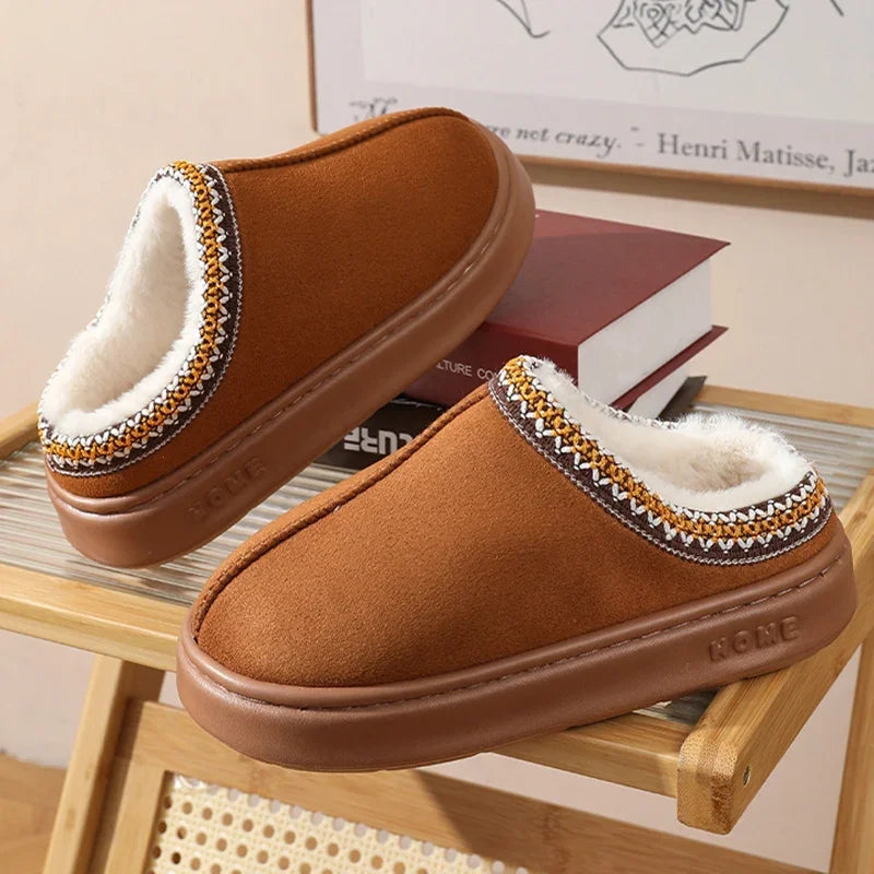 Layla Fluffy Platform Slippers