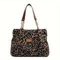 Shuvee Leopard Patterned Canvas Tote