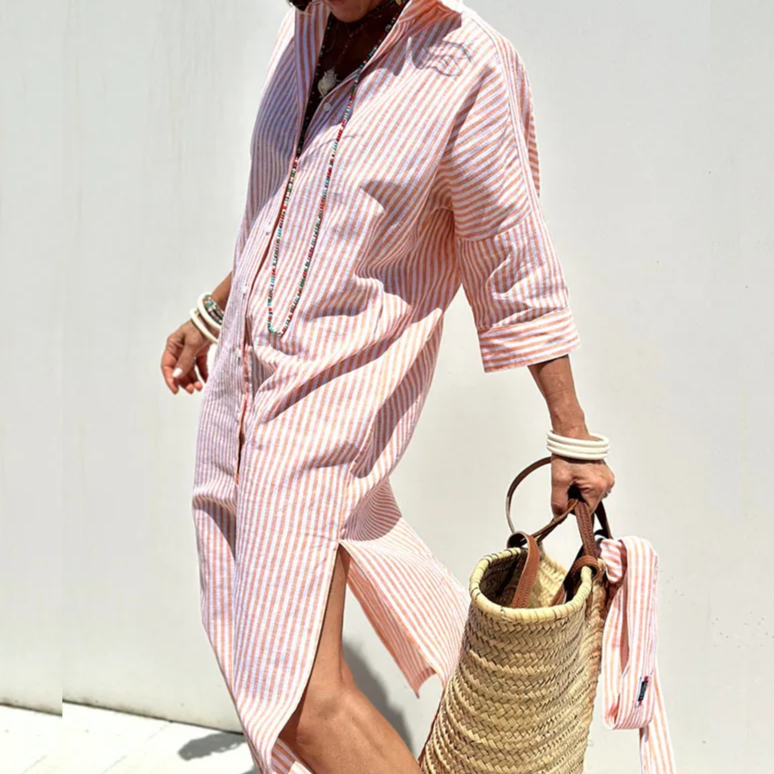 Elfrida Stylish Striped Dress