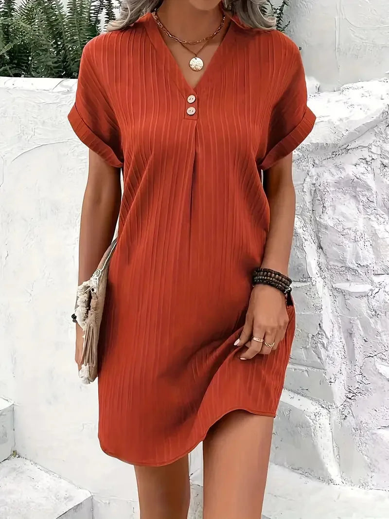 Elaine Elegant V-Neck Midi Dress — view 8