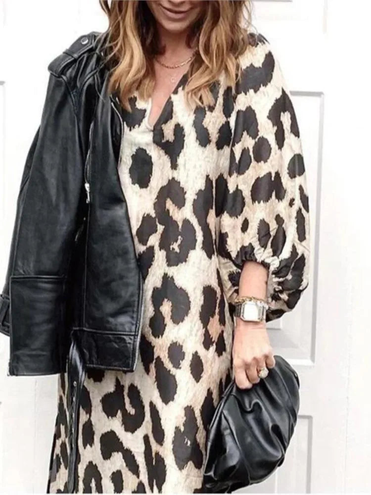 Milya Leopard Print Dress