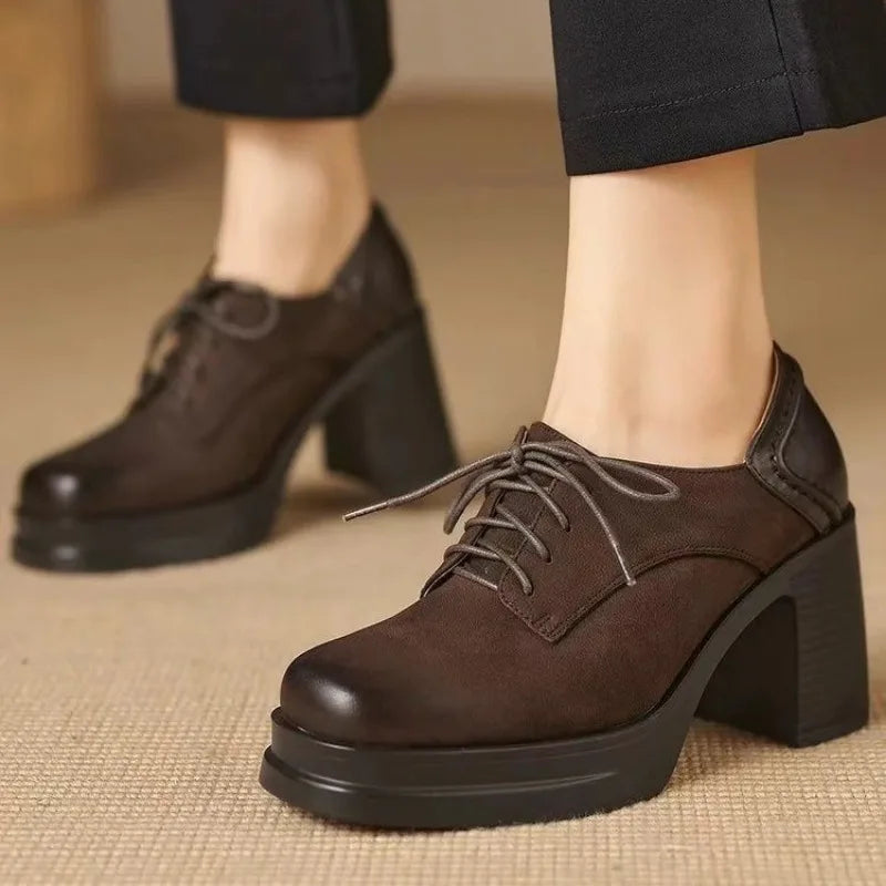Cleo Classic Stylish Lace-Up Heels
