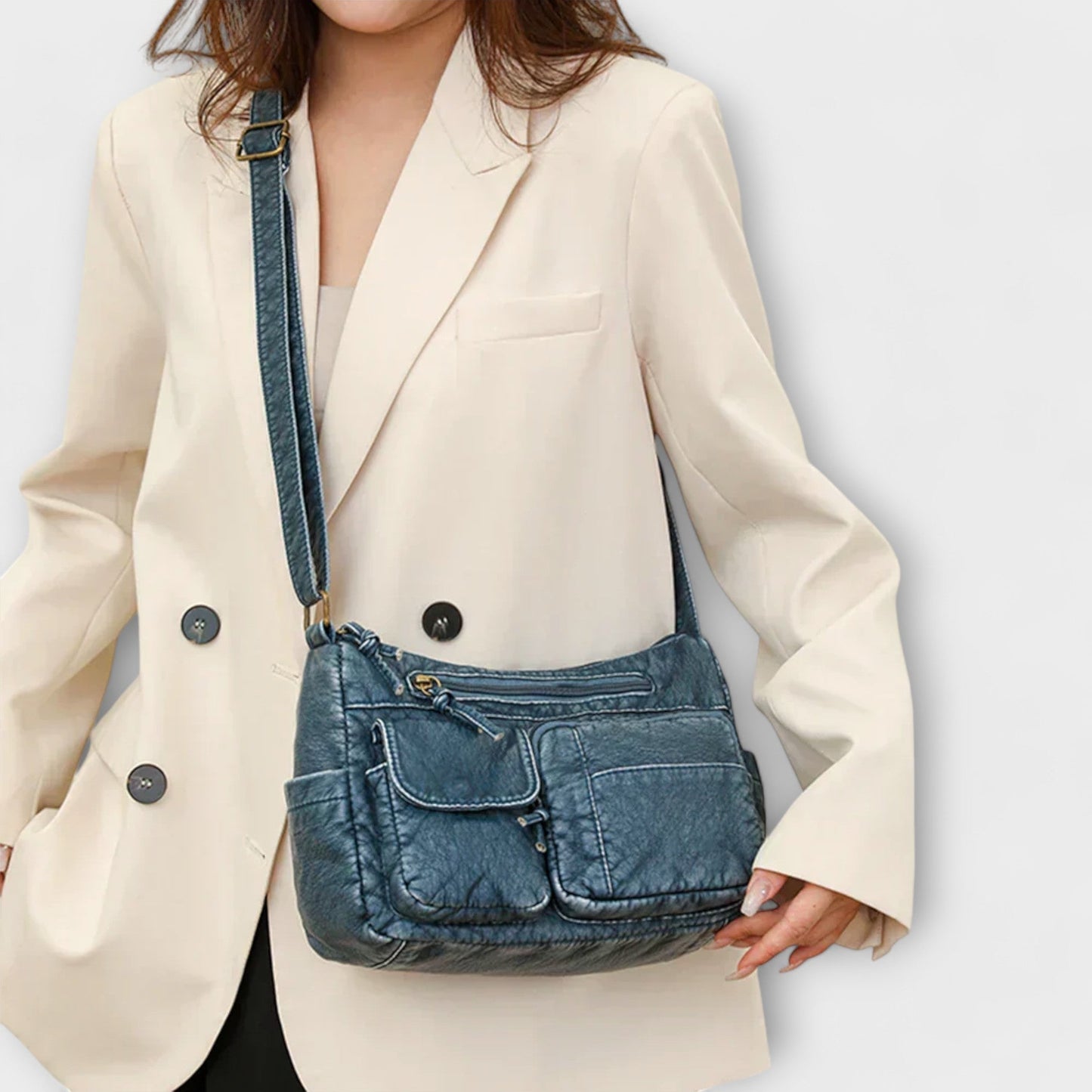 Sharon Old-School Leather Bag
