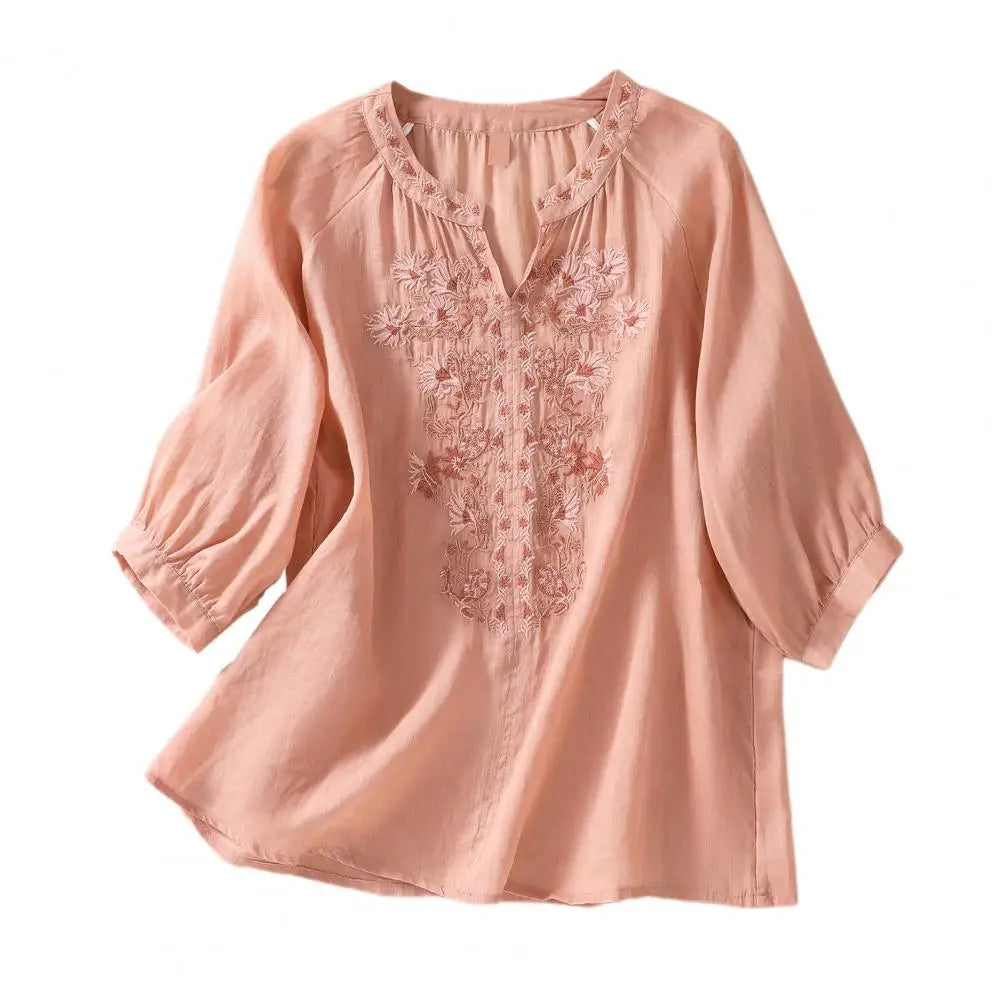 Sophie Embroidered Cotton Floral Blouse