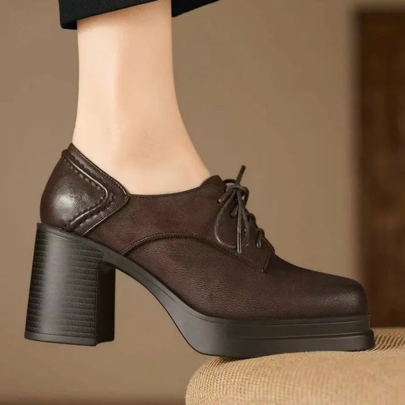 Cleo Classic Stylish Lace-Up Heels