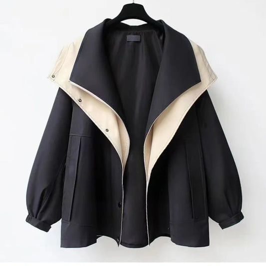Xiandra Trendy Hooded Windbreaker Coat